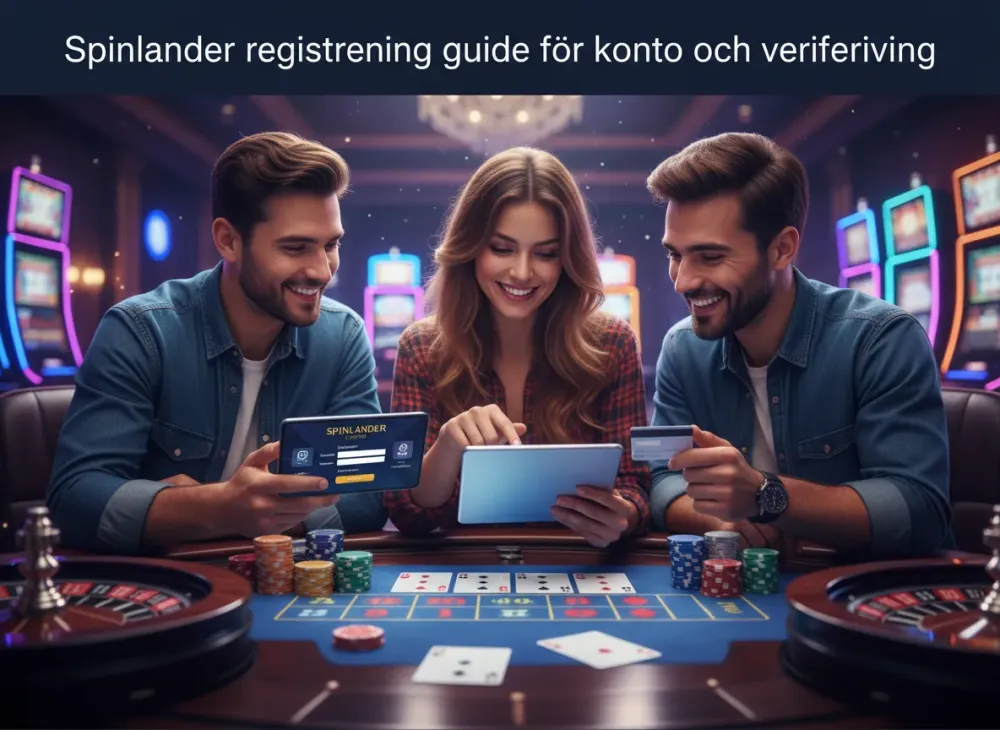 Spinlander registrering guide för konto och verifiering